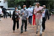 Minister Senzo Mchunu arrive at the National Water Summit 2022 01